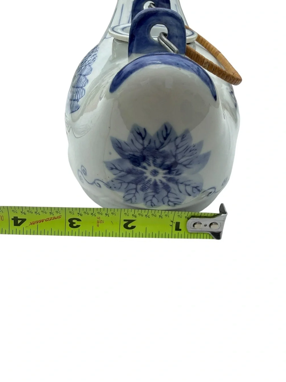 Williams Sonoma Grande Cuisine Blue White Chicken Bud Vase Chinoiserie Decor